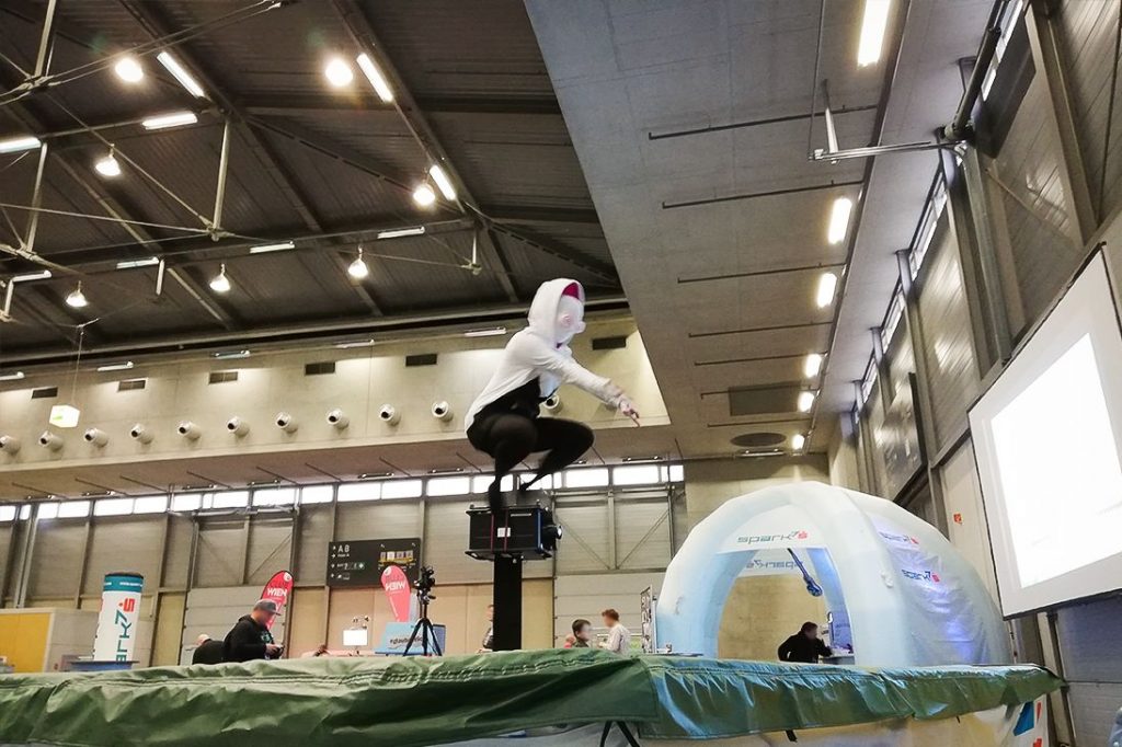 cool costume on interactive trampoline games